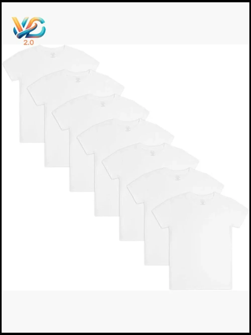 Boys 7-Pack Cotton Undershirts, Crewneck & Tank Tops, Soft, Tag-Free